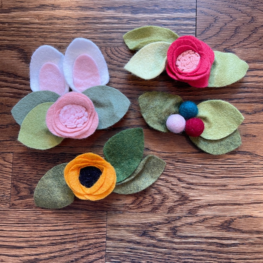 Felt Hair Clips Bundle